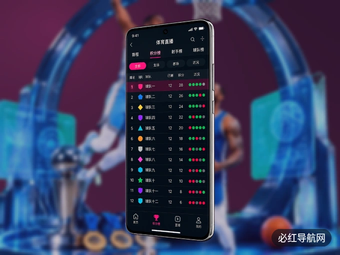 下载必红导航网 APP，观赛更加省心